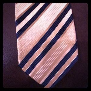 Classic blue and gold striped tie